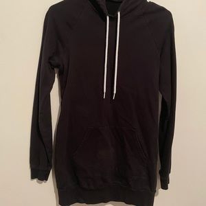 black sweatshirt dress